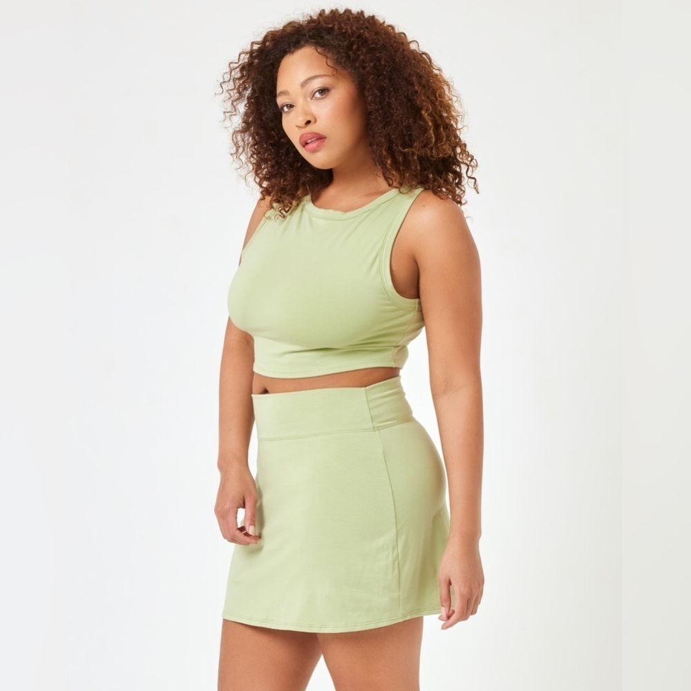 L Space Nolan Top & Skort Set Celery NWT Size Large - Picture 7 of 16